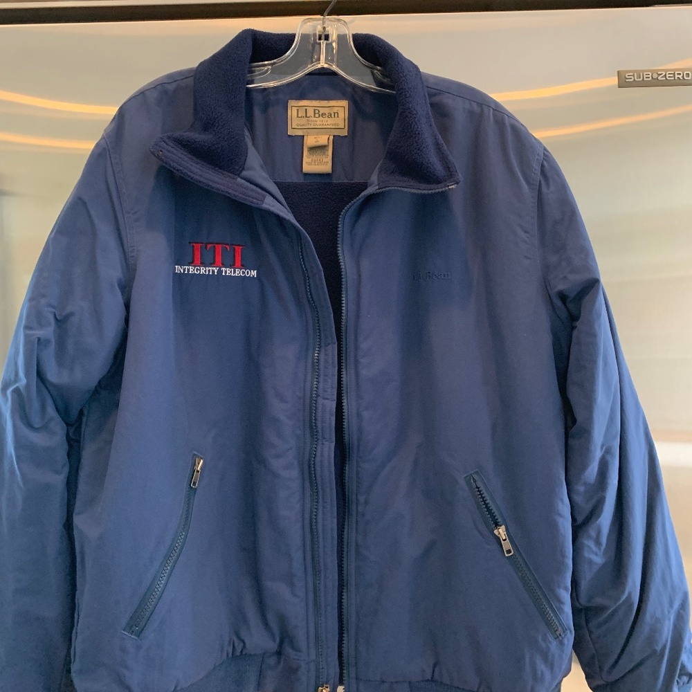 LL Bean Men's Warm-Up Jacket Fleece Lined